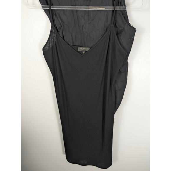 Rag & Bone Rubie Silk Blend Floral Burnout Long Sleeve Black Mini Dress Medium - Picture 12 of 13